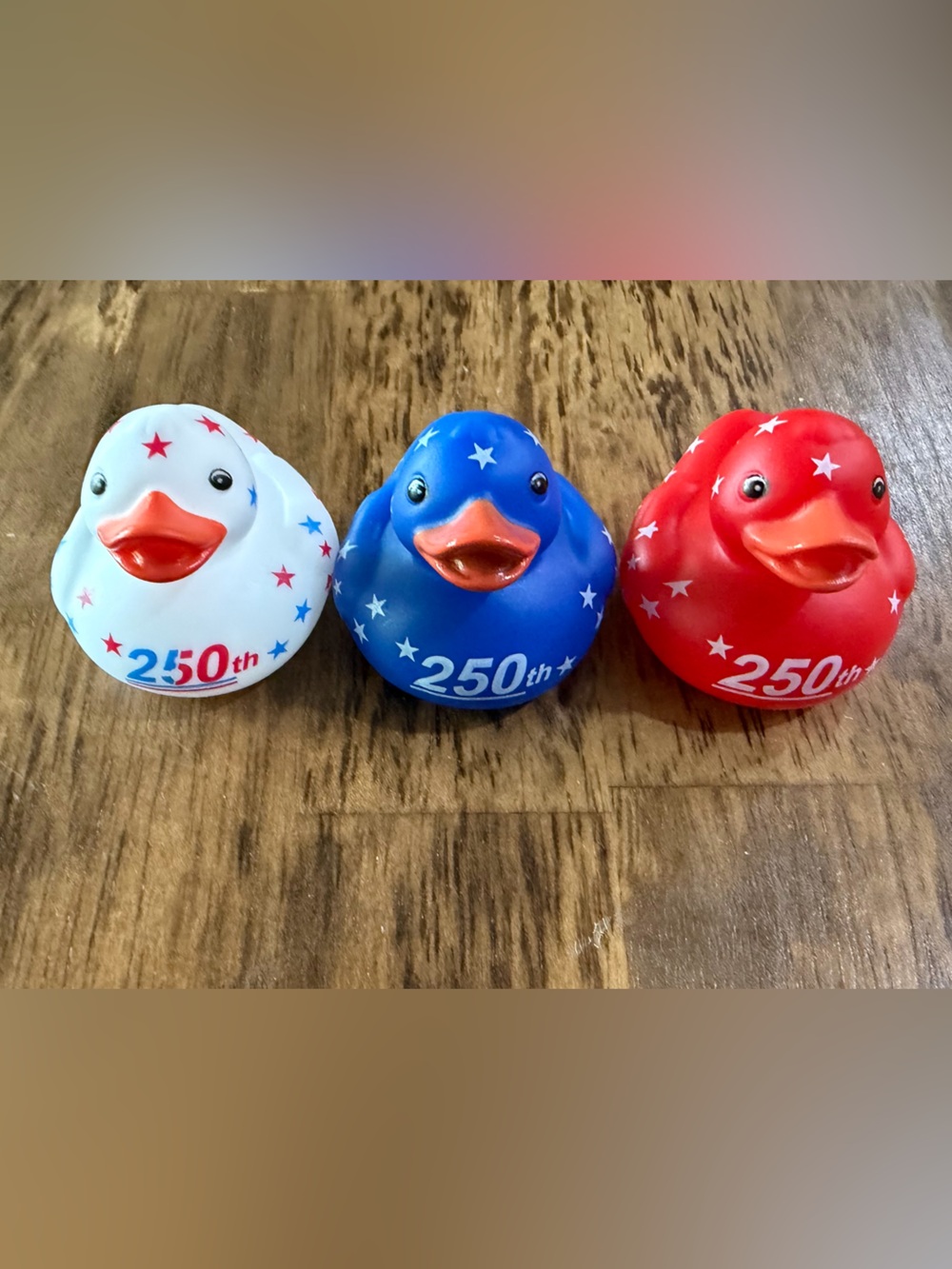 Patriotic 250th Rubber Duck Set - Red White Blue - Perfect for Jeep Ducks